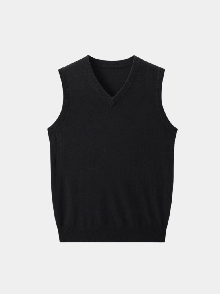 100% Cashmere V Neck Knit Vest - North Row