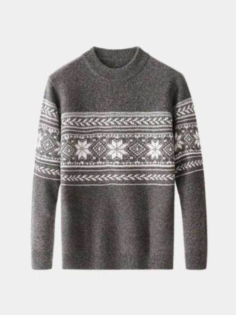 100% Wool Fair Isle Pullover Sweater Jumper - North Row