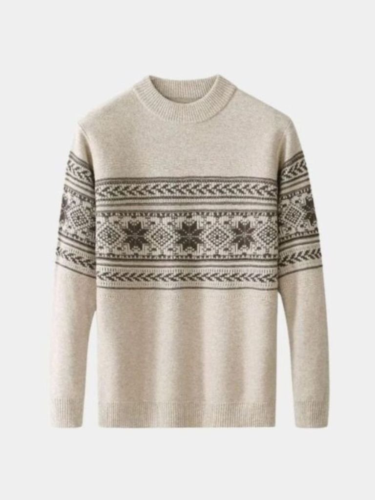 100% Wool Fair Isle Pullover Sweater Jumper - North Row