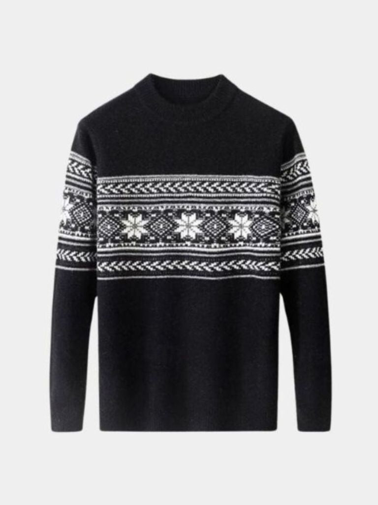 100% Wool Fair Isle Pullover Sweater Jumper - North Row