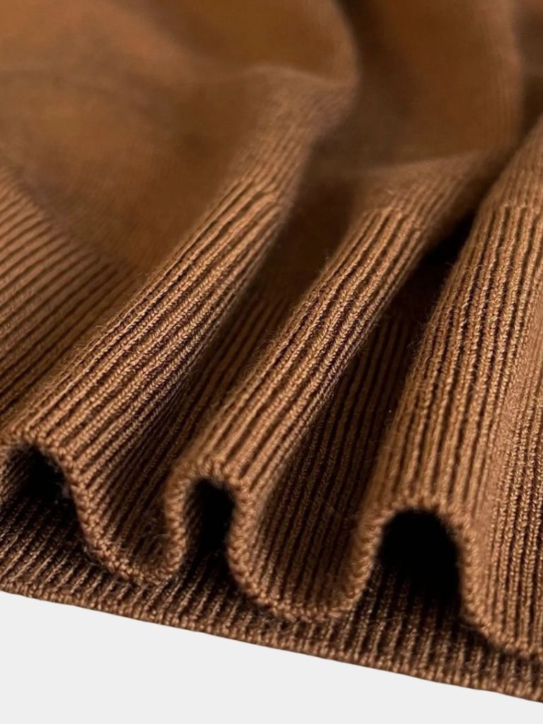 100% Wool Knit V Neck Turndown Polo Pullover - North Row