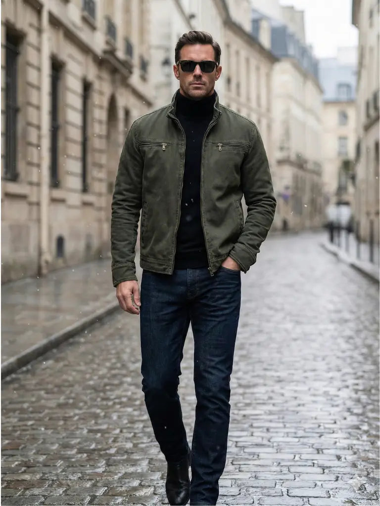 Valmont Vintage Olive Field Jacket - North Row