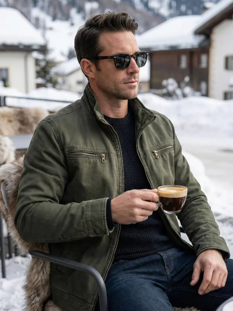 Valmont Vintage Olive Field Jacket - North Row