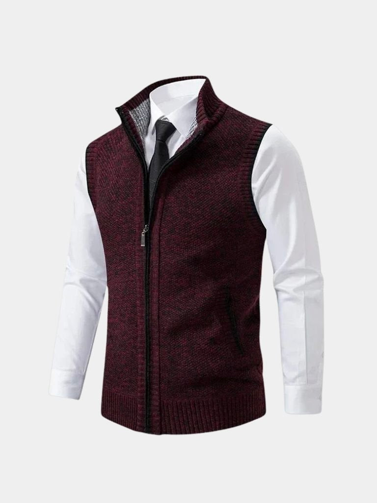 Elegant Full-Zip Sweater Vest - North Row