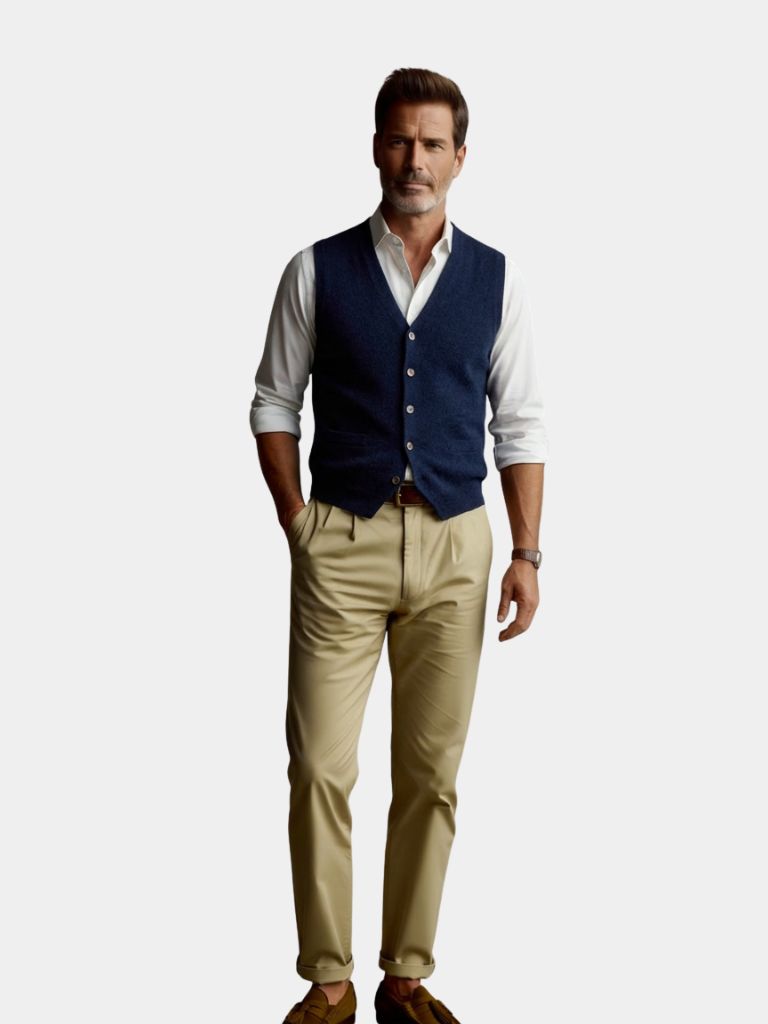 Cashmere Cardigan Vest  - North Row