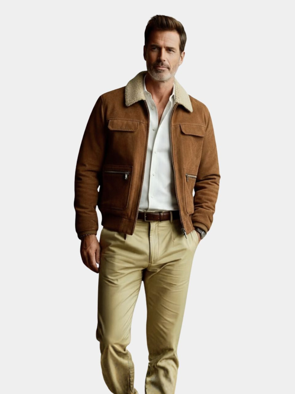 Essential Fleece Suede Jacket - North Row