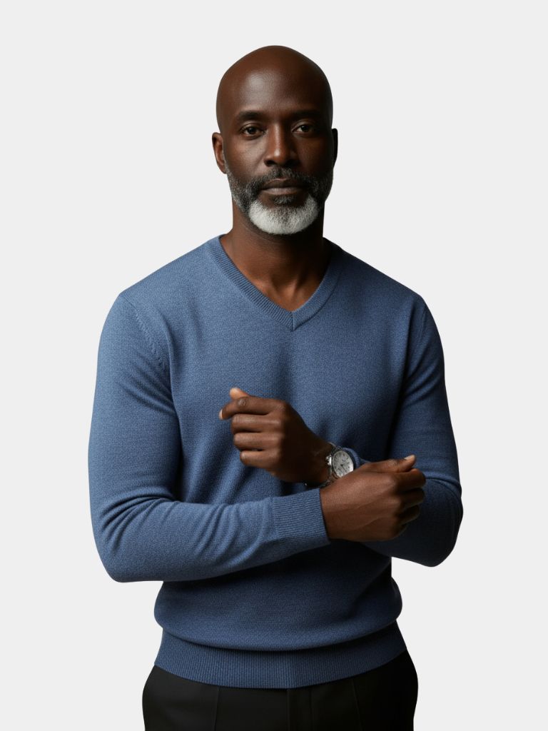 Cashmere V Neck Knitwear Sweater - North Row