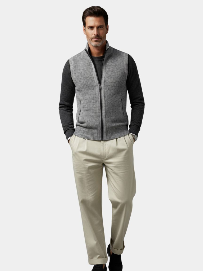 Elegant Full-Zip Sweater Vest - North Row