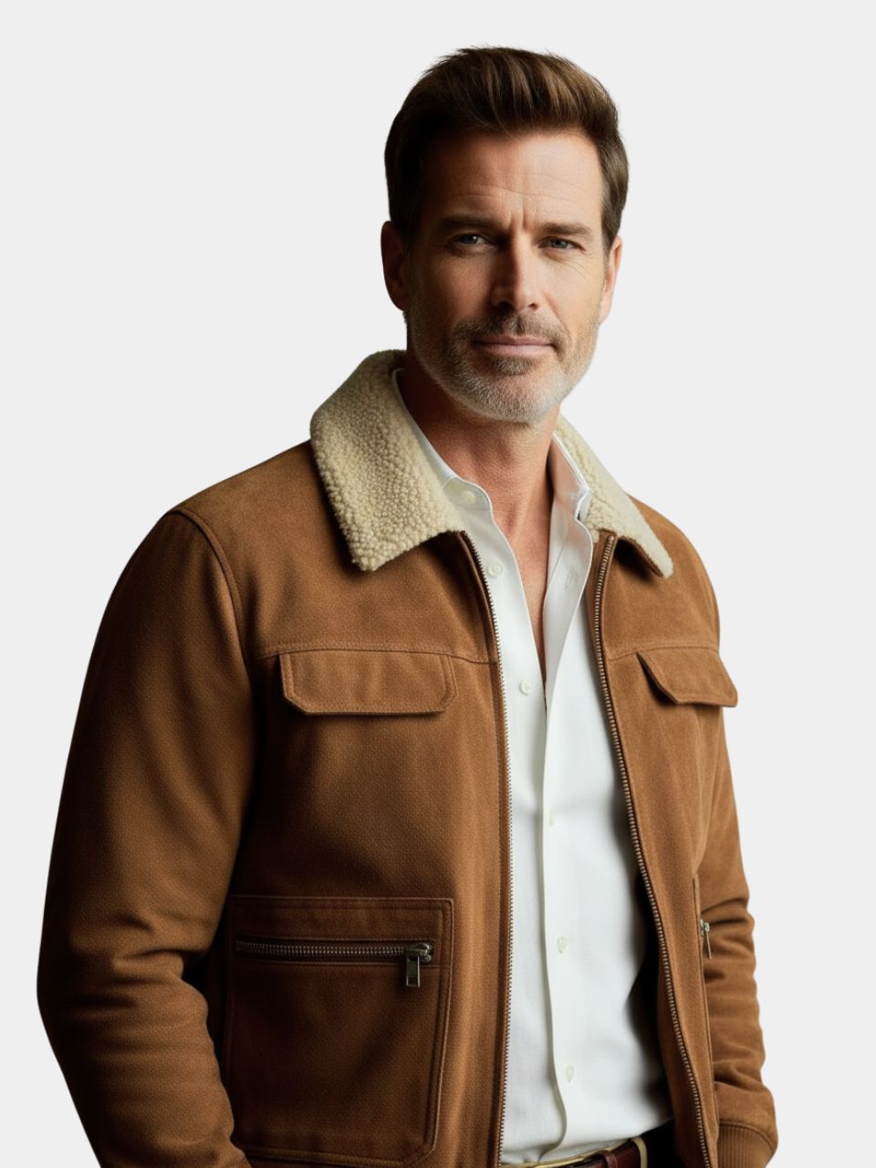 Essential Fleece Suede Jacket - North Row