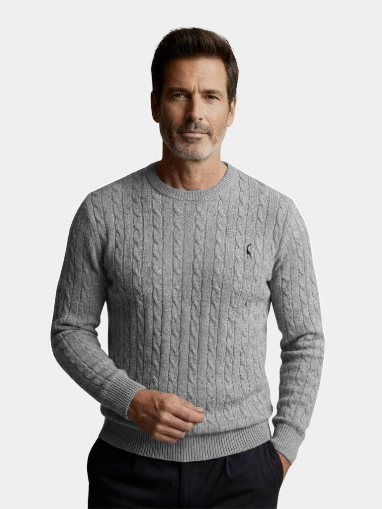 Cotton  Crew Neck Pullover Sweater - North Row