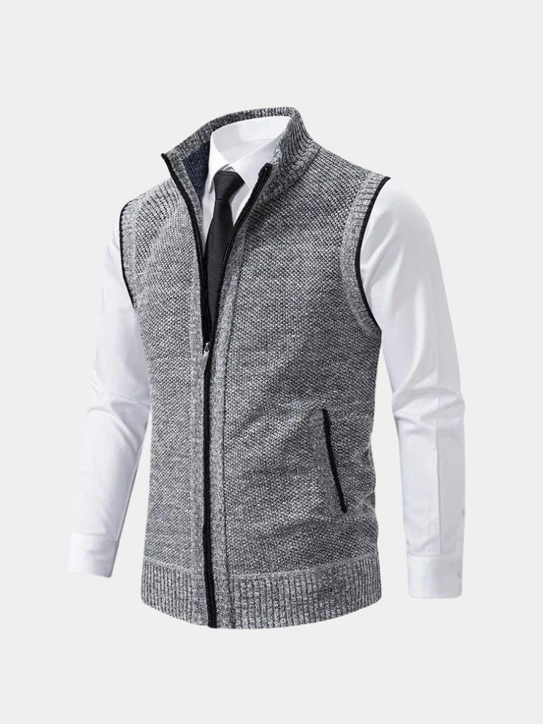 Elegant Full-Zip Sweater Vest - North Row