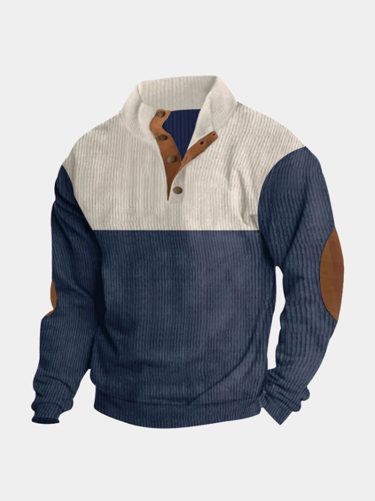 High Collar Corduroy Retro Pullover - North Row