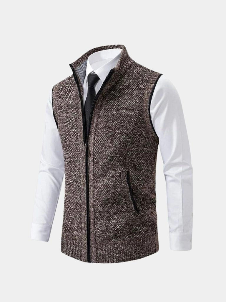 Elegant Full-Zip Sweater Vest - North Row
