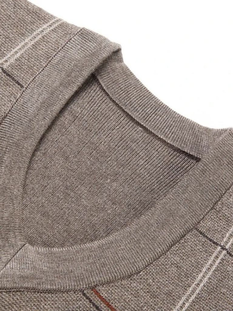 Academic Checkered Knit Vest - North Row