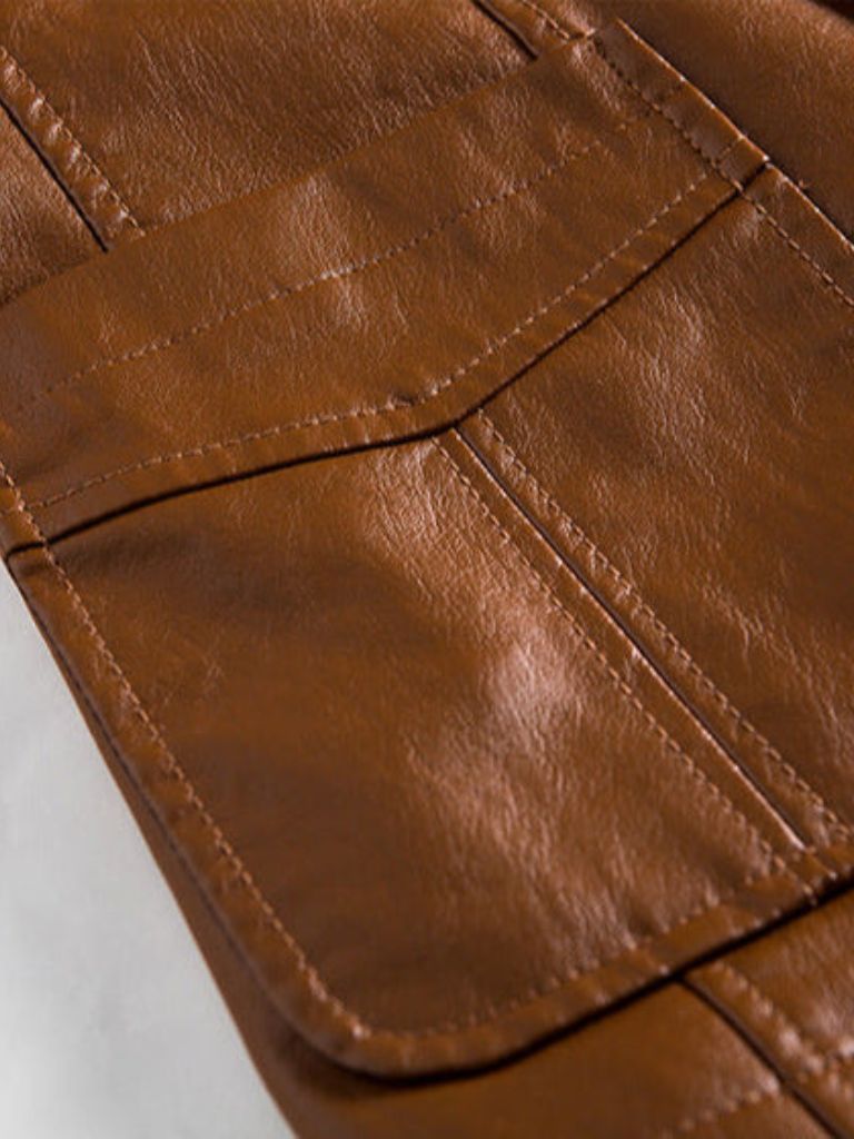 Bold Caramel Leather Jacket - North Row