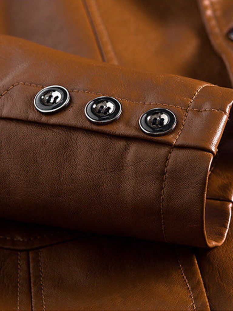 Bold Caramel Leather Jacket - North Row