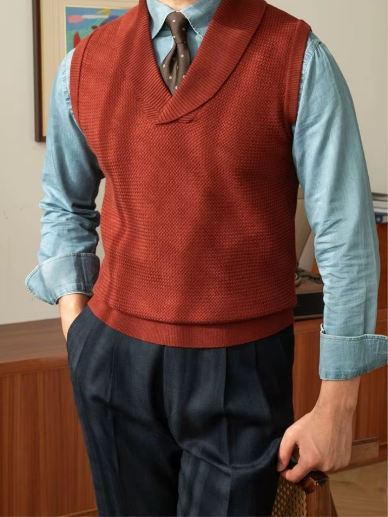 British Knit Vest Waistcoat - North Row