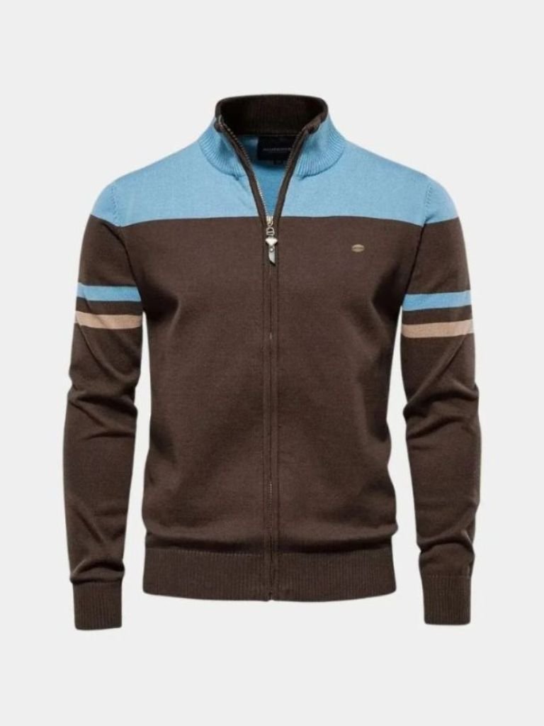 Cardigan Sweater Zipper Standing Collar Knitwear - North Row