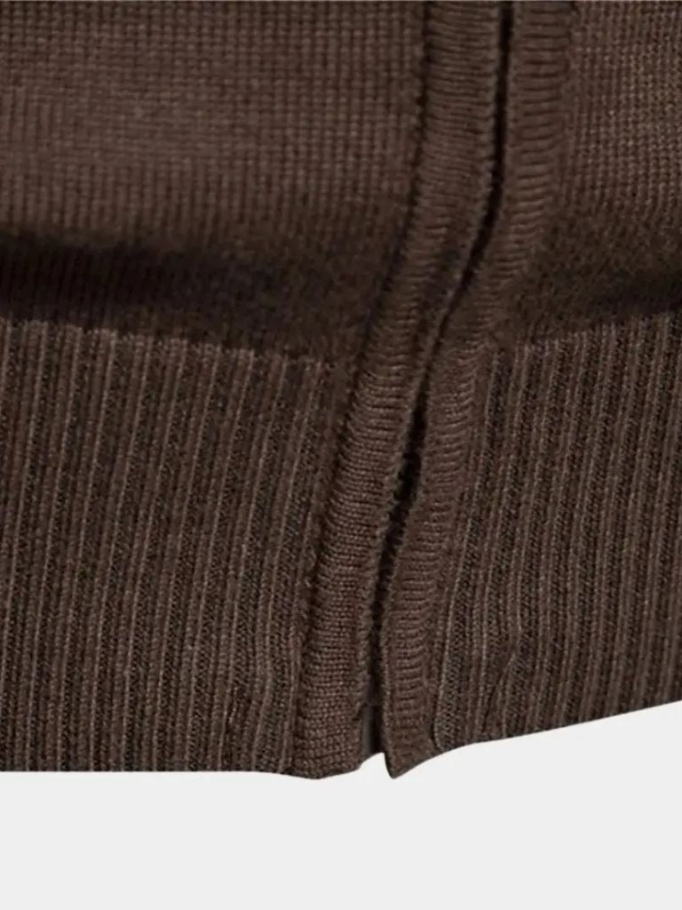 Cardigan Sweater Zipper Standing Collar Knitwear - North Row