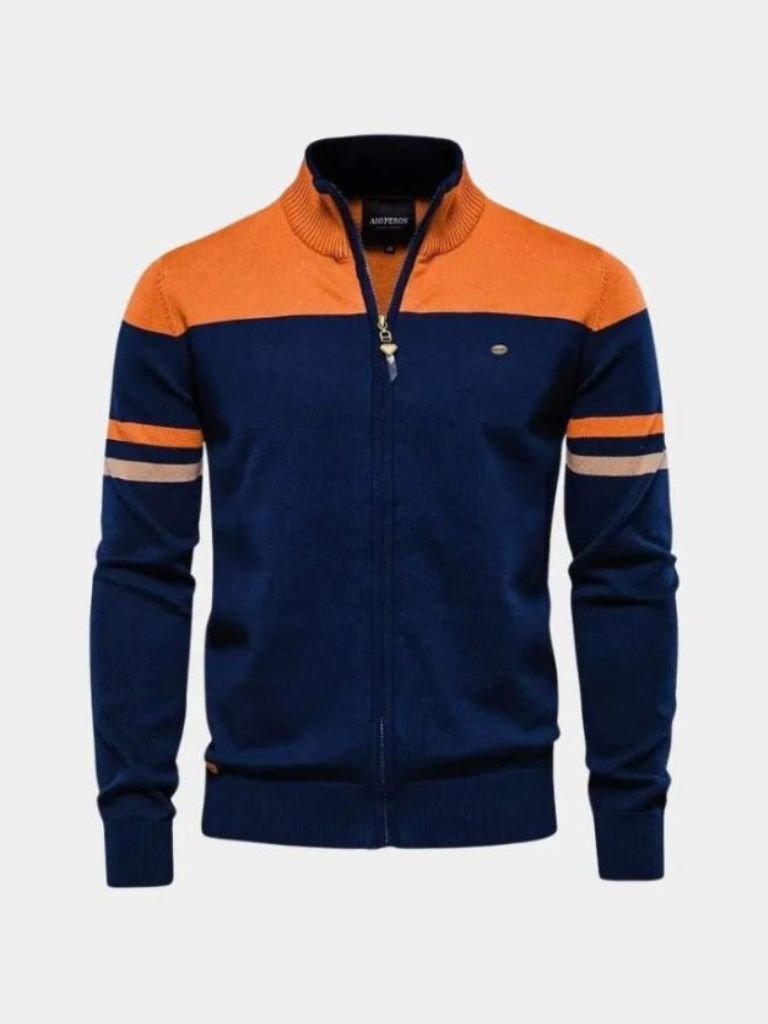 Cardigan Sweater Zipper Standing Collar Knitwear - North Row