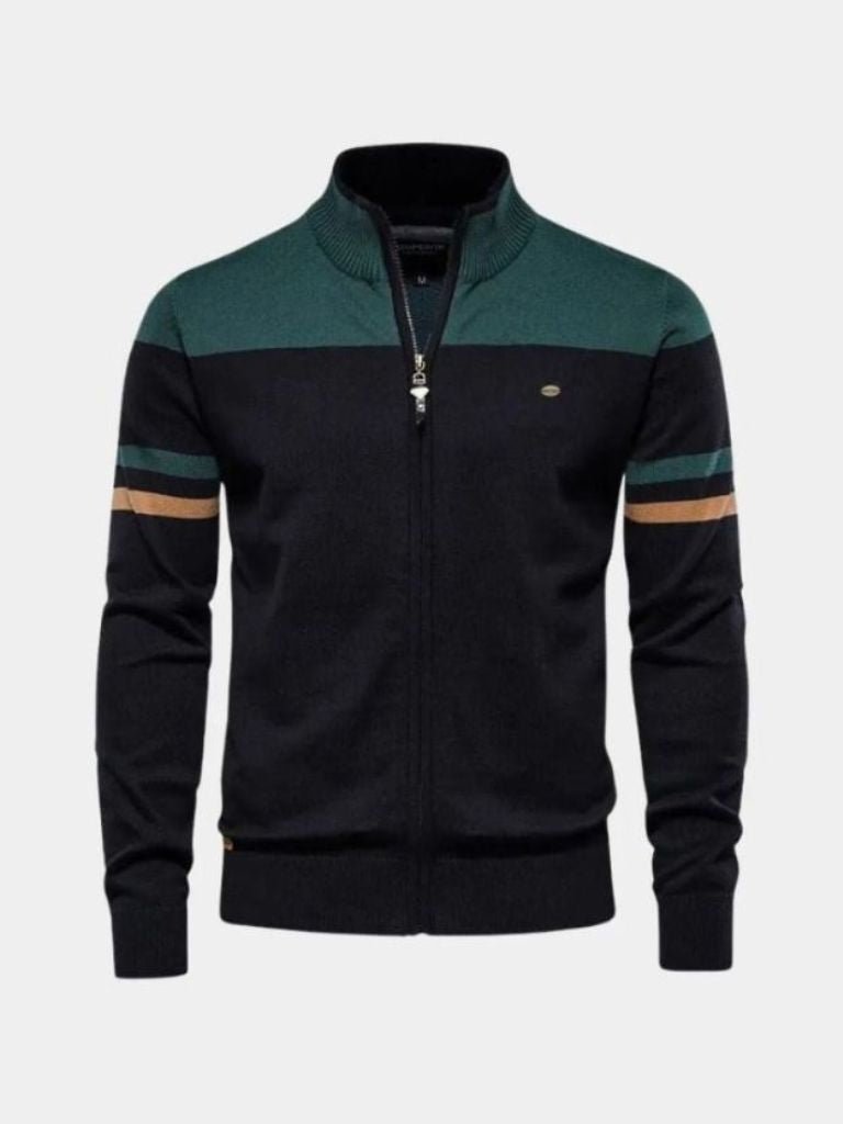 Cardigan Sweater Zipper Standing Collar Knitwear - North Row