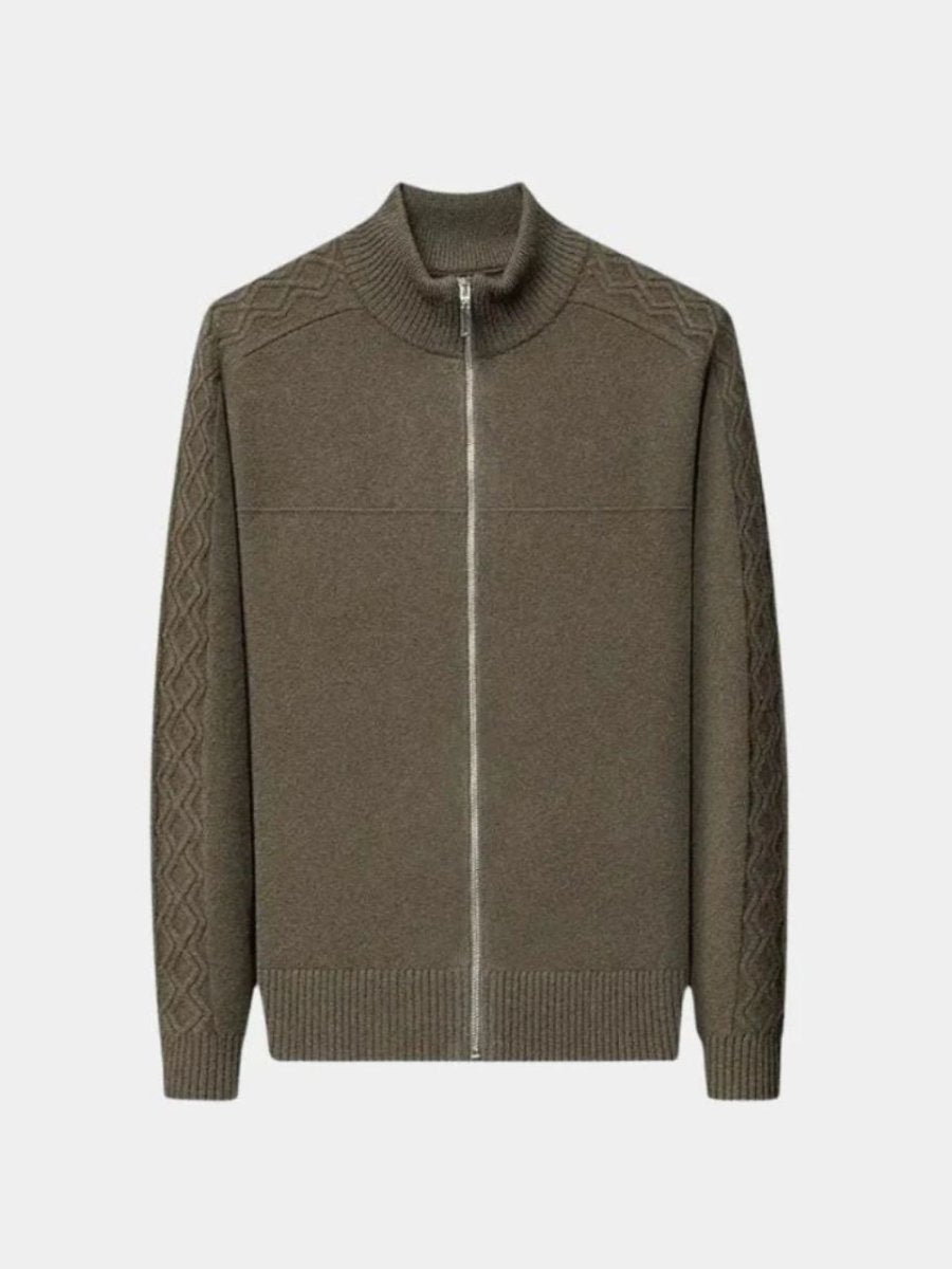 Cashmere Zip Sweater Knit Turtleneck - North Row