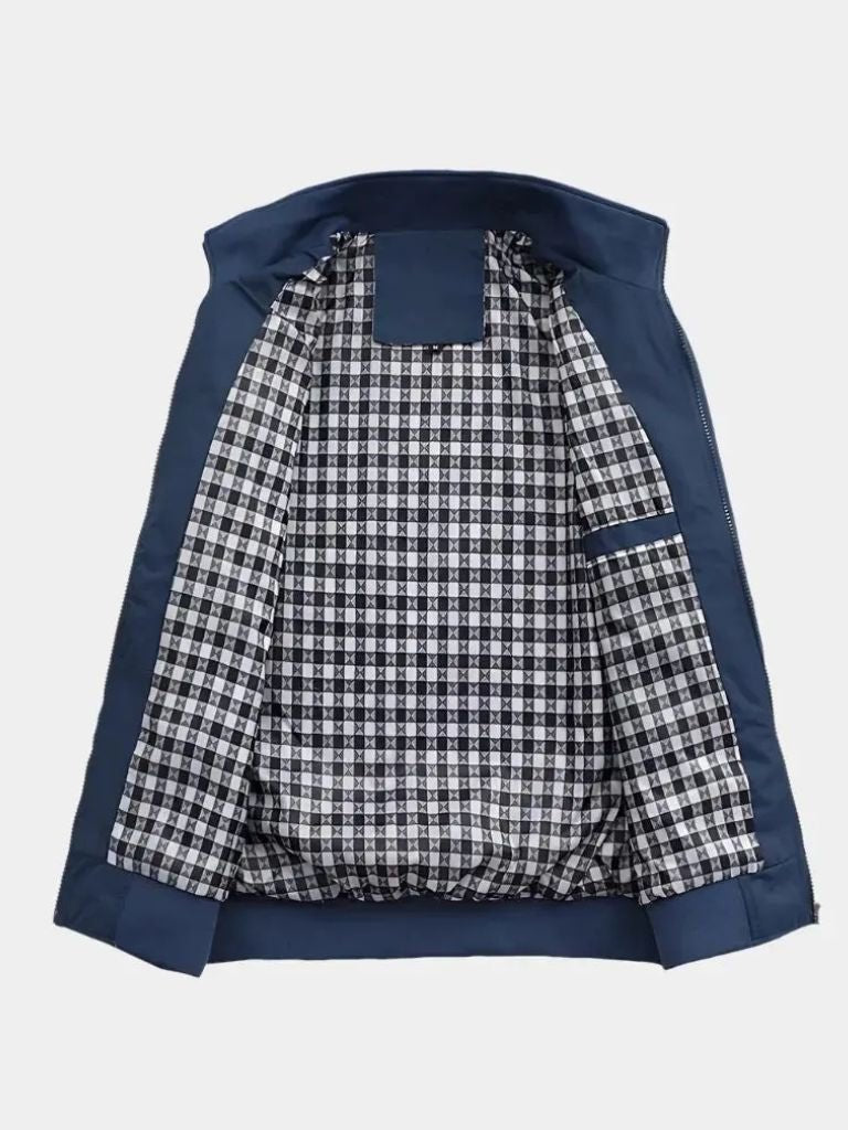 Casual Solid Bomber Jacket - North Row