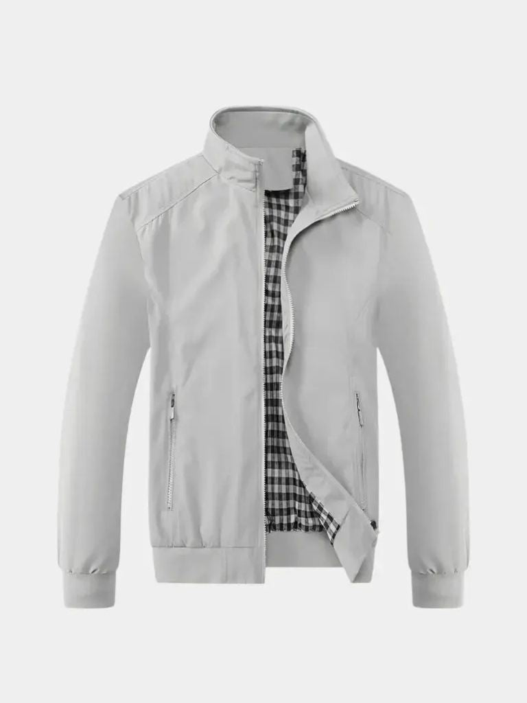 Casual Solid Bomber Jacket - North Row