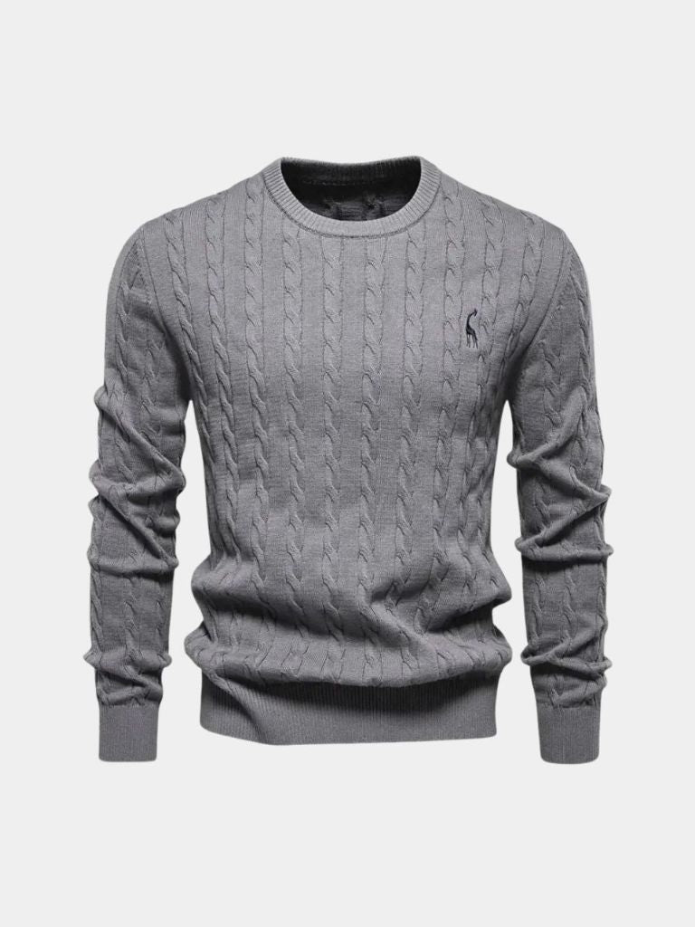 Cotton  Crew Neck Pullover Sweater - North Row