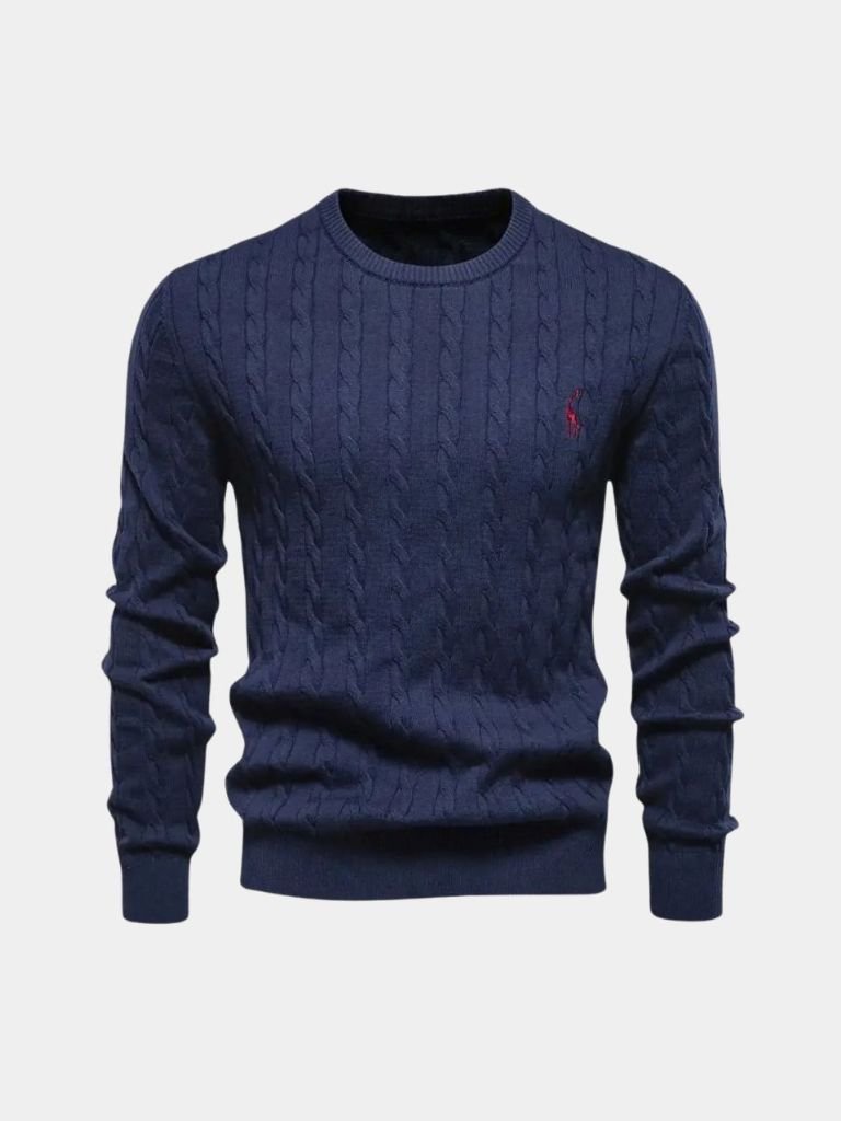 Cotton  Crew Neck Pullover Sweater - North Row