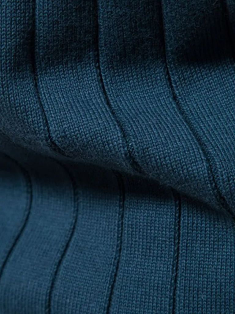 Knit Zipper Jacquard Solid Color Cardigan Sweater - North Row