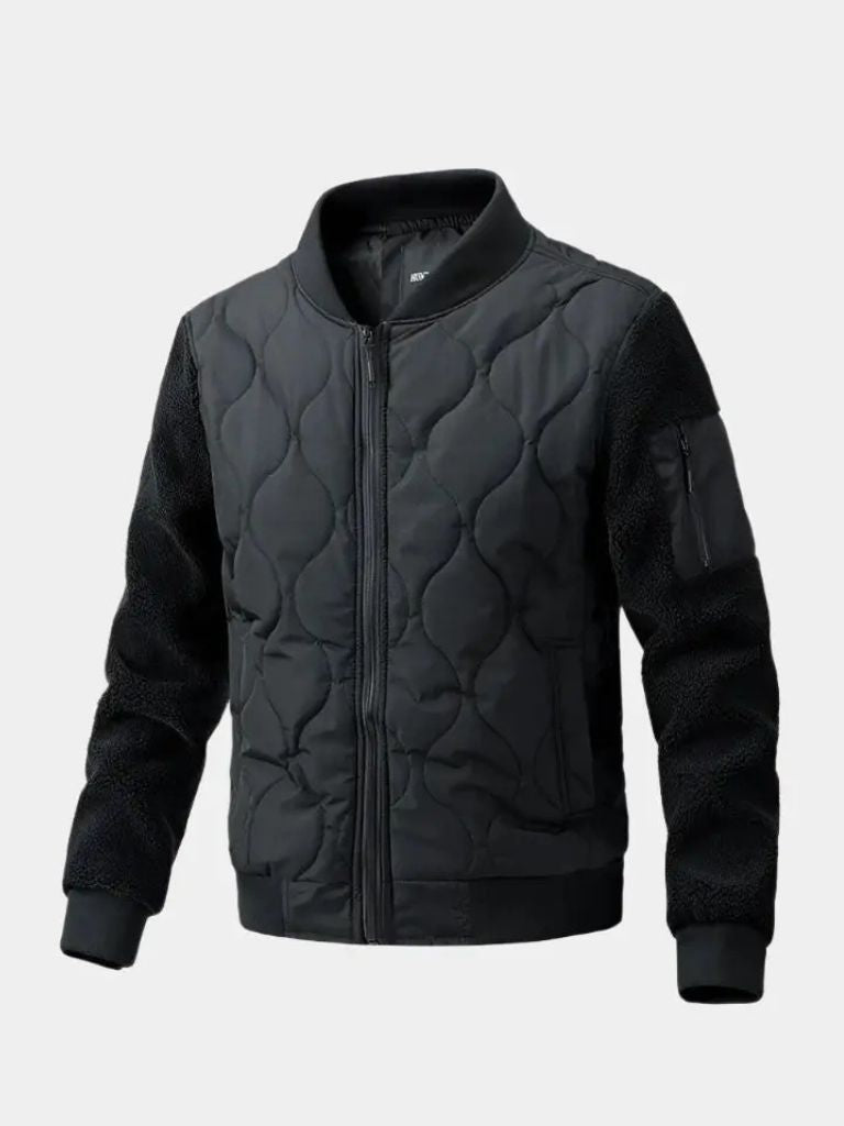 Sherpa Sleeves Padded Bomber Jacket - North Row
