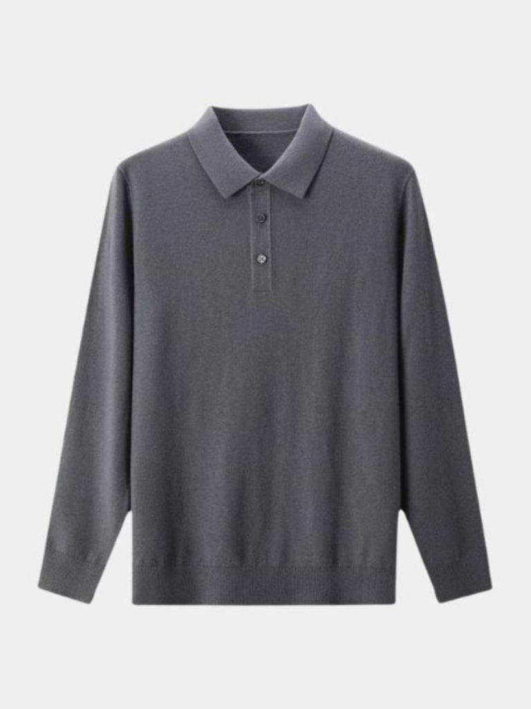 Wool Knit Button Up Polo Pullover - North Row