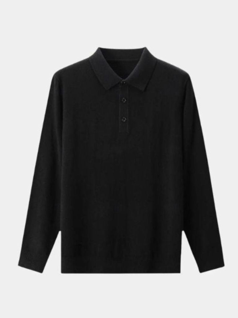 Wool Knit Button Up Polo Pullover - North Row